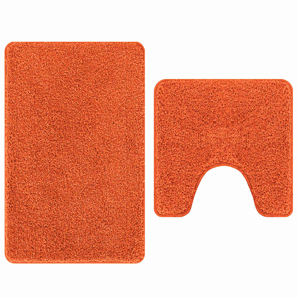 Anti-slip Bath Mat Set 2 pcs Orange PP