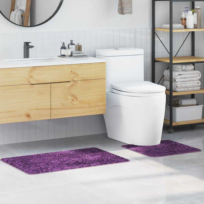 Anti-slip Bath Mat Set 2 pcs Purple PP