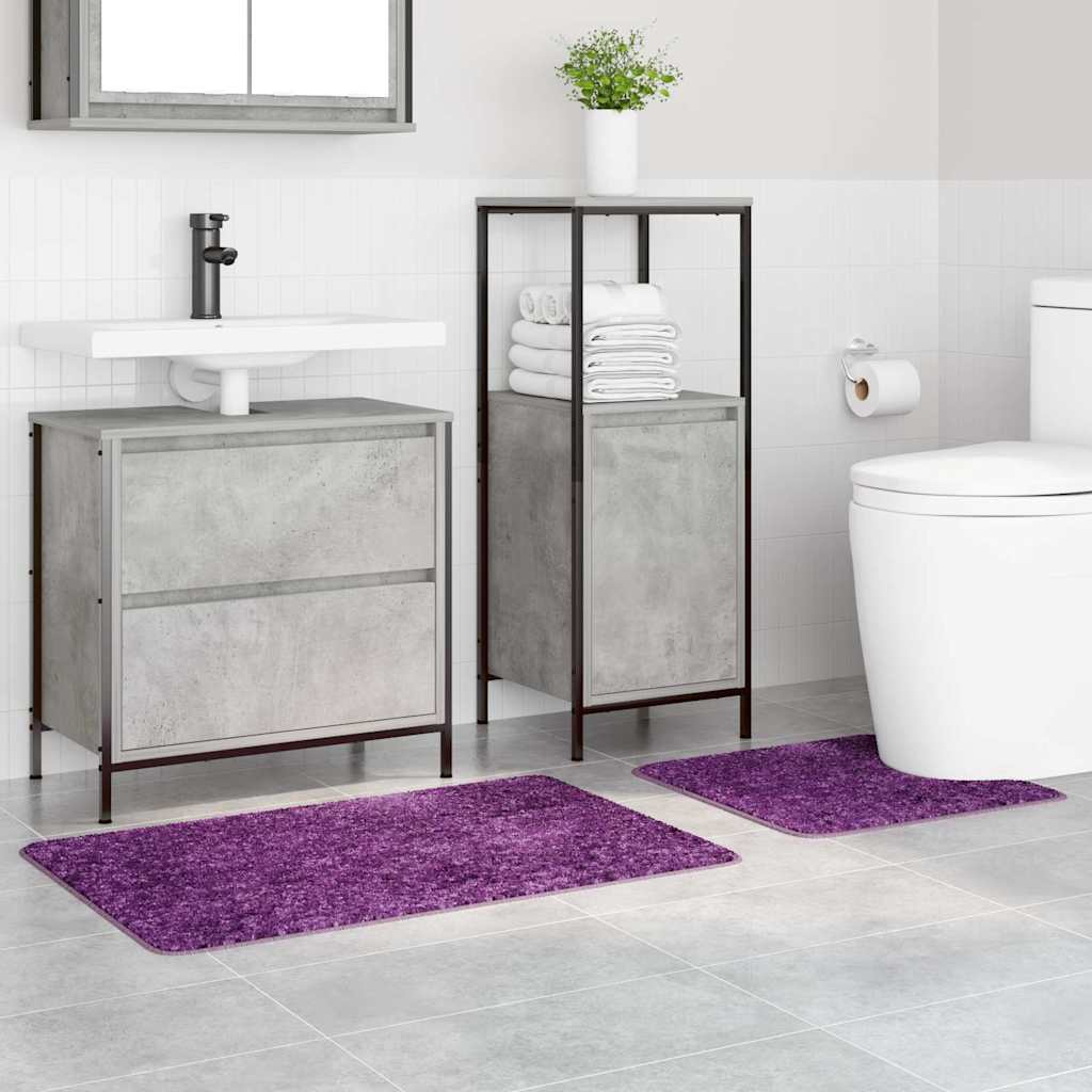 Anti-slip Bath Mat Set 2 pcs Purple PP