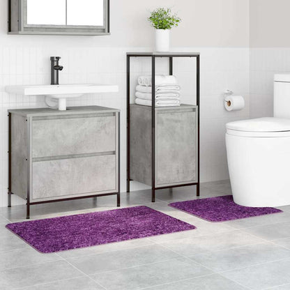 Anti-slip Bath Mat Set 2 pcs Purple PP