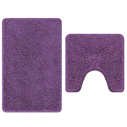 Anti-slip Bath Mat Set 2 pcs Purple PP
