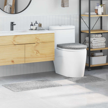 Anti-slip Bath Mat Set 3 pcs Grey PP