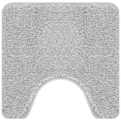 Anti-slip Bath Mat Set 3 pcs Grey PP