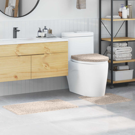 Anti-slip Bath Mat Set 3 pcs Cream PP