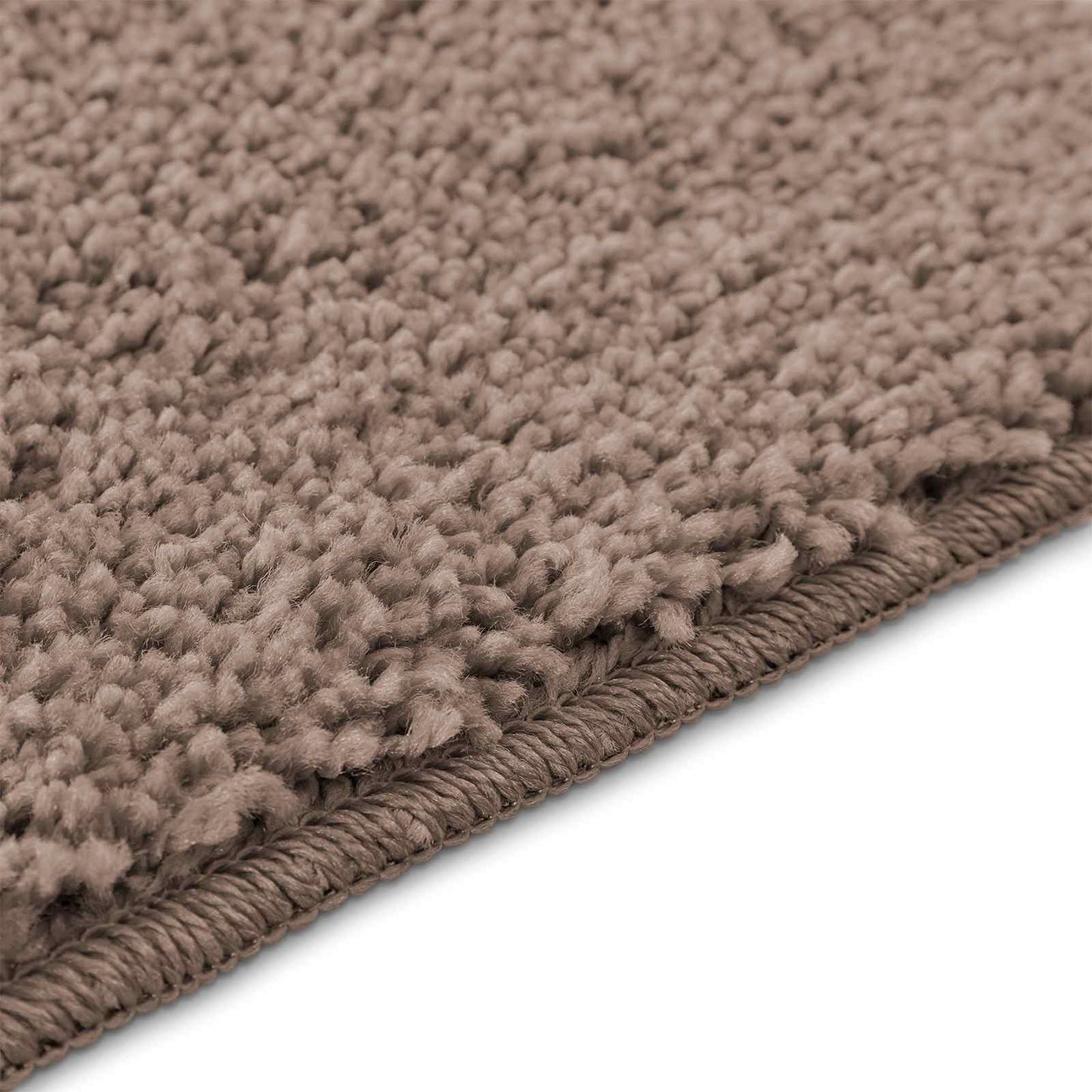 Anti-slip Bath Mat Set 3 pcs Brown PP