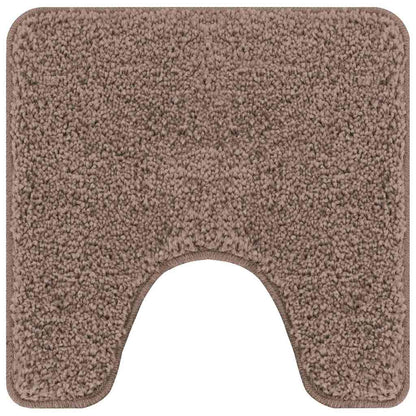 Anti-slip Bath Mat Set 3 pcs Brown 50 x 50 cm PP