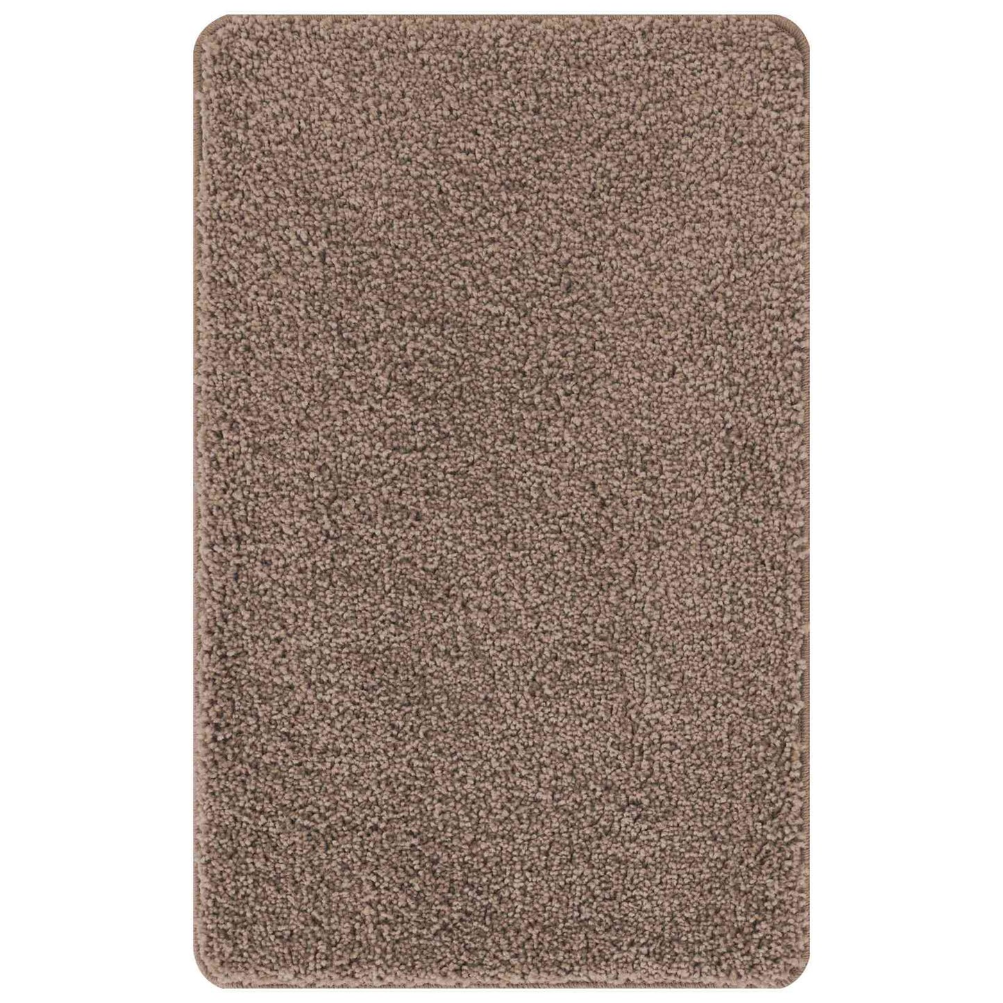 Anti-slip Bath Mat Set 3 pcs Brown PP