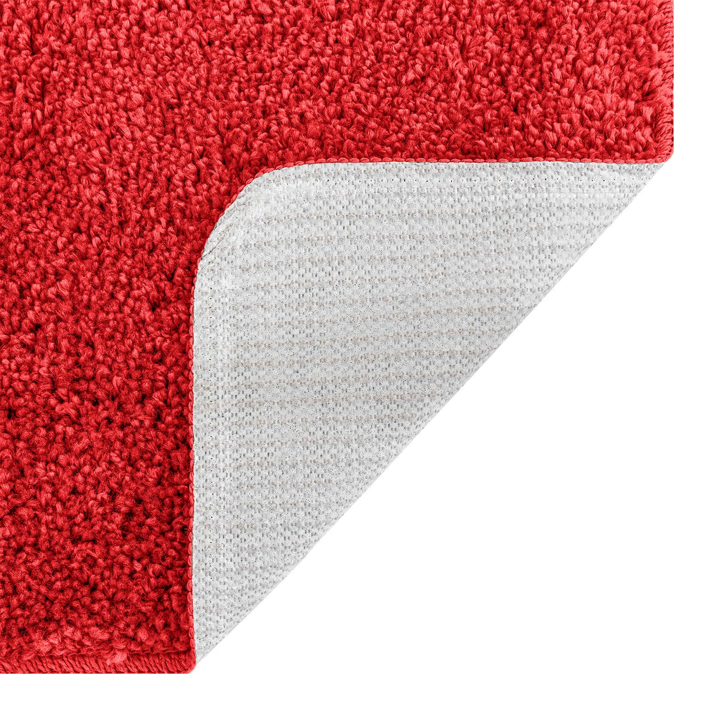 Anti-slip Bath Mat Set 3 pcs Red PP