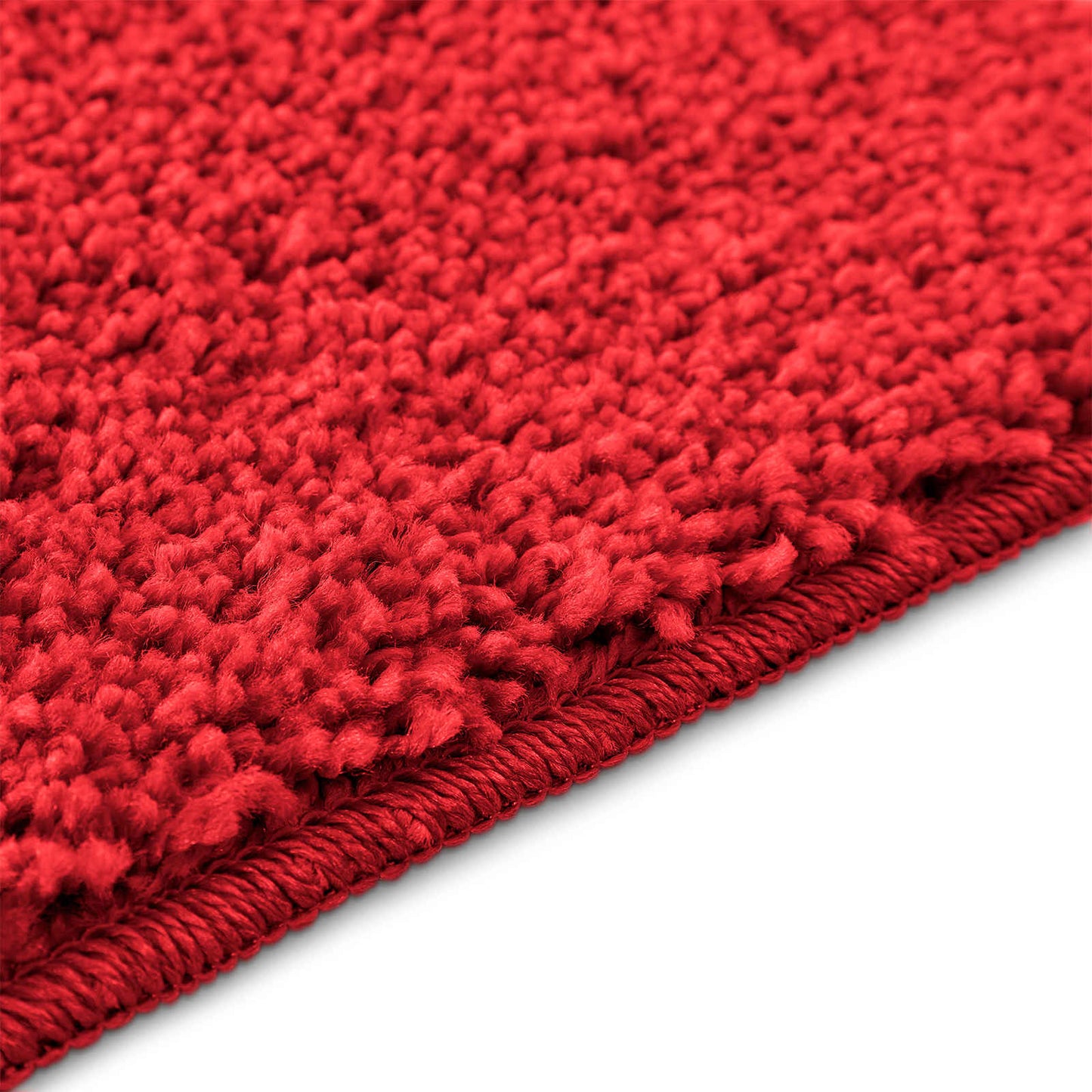 Anti-slip Bath Mat Set 3 pcs Red PP