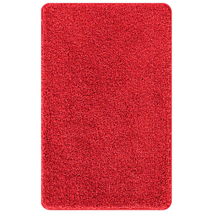 Anti-slip Bath Mat Set 3 pcs Red 50 x 50 cm PP