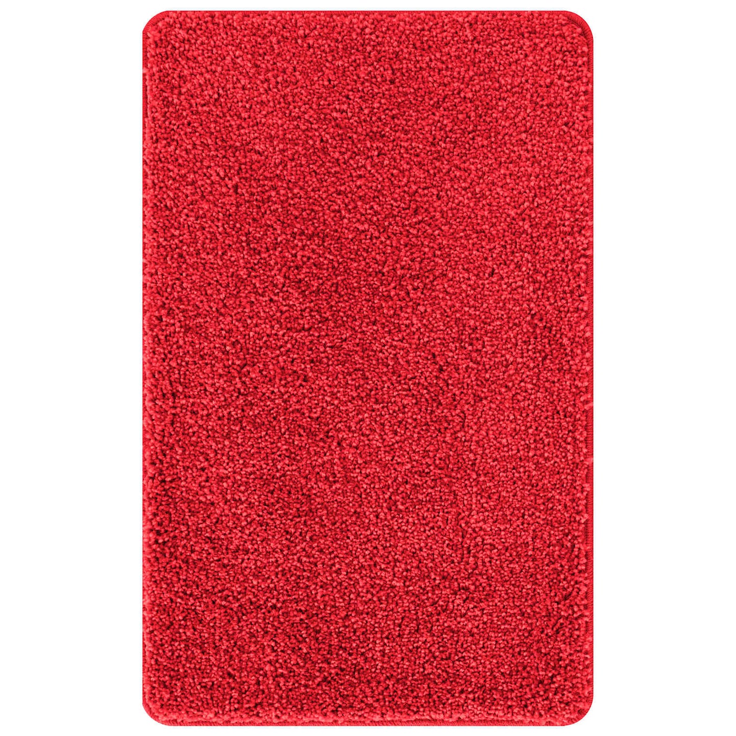 Anti-slip Bath Mat Set 3 pcs Red PP