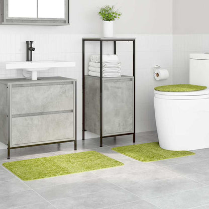Anti-slip Bath Mat Set 3 pcs Green 50 x 50 cm PP