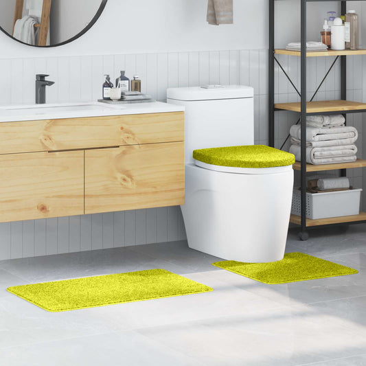 Anti-slip Bath Mat Set 3 pcs Green PP