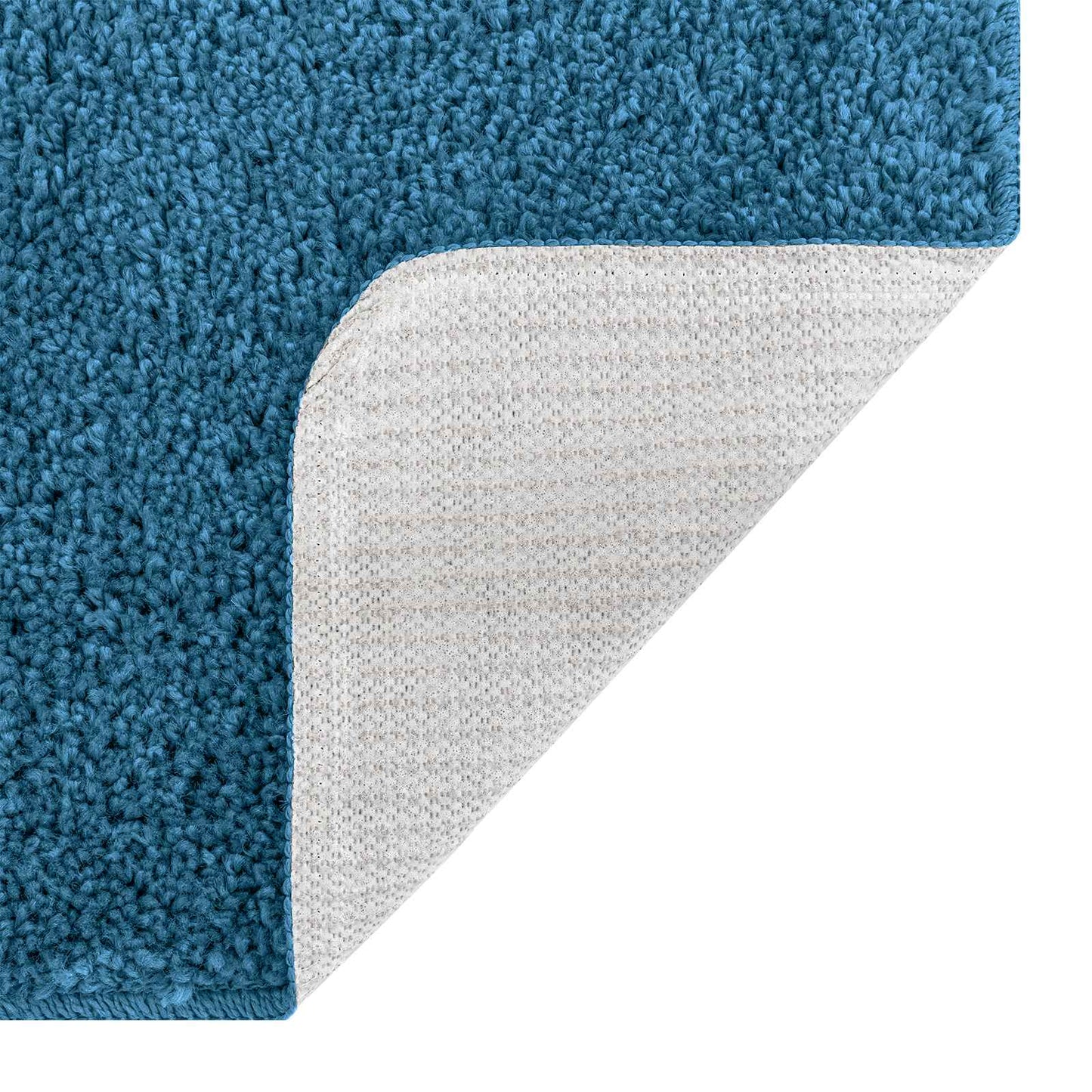 Anti-slip Bath Mat Set 3 pcs Blue PP