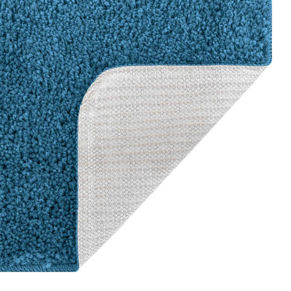 Anti-slip Bath Mat Set 3 pcs Blue PP