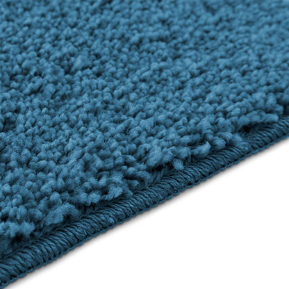 Anti-slip Bath Mat Set 3 pcs Blue PP