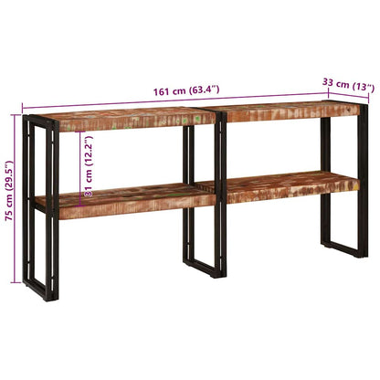 Console Table Multicolour 160 x 33 x 75 cm Solid reclaimed wood