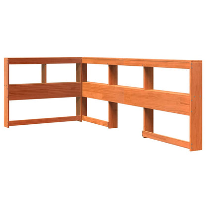 Bookcase Bed without Mattress Wax Brown 90x200 cm Solid Wood Pine