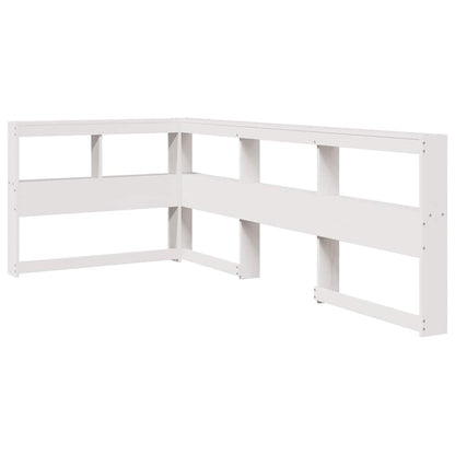 Bookcase Bed without Mattress White 75x190 cm Small Single Solid Wood Pine