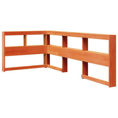 Bookcase Bed without Mattress Wax Brown 100x200 cm Solid Wood Pine