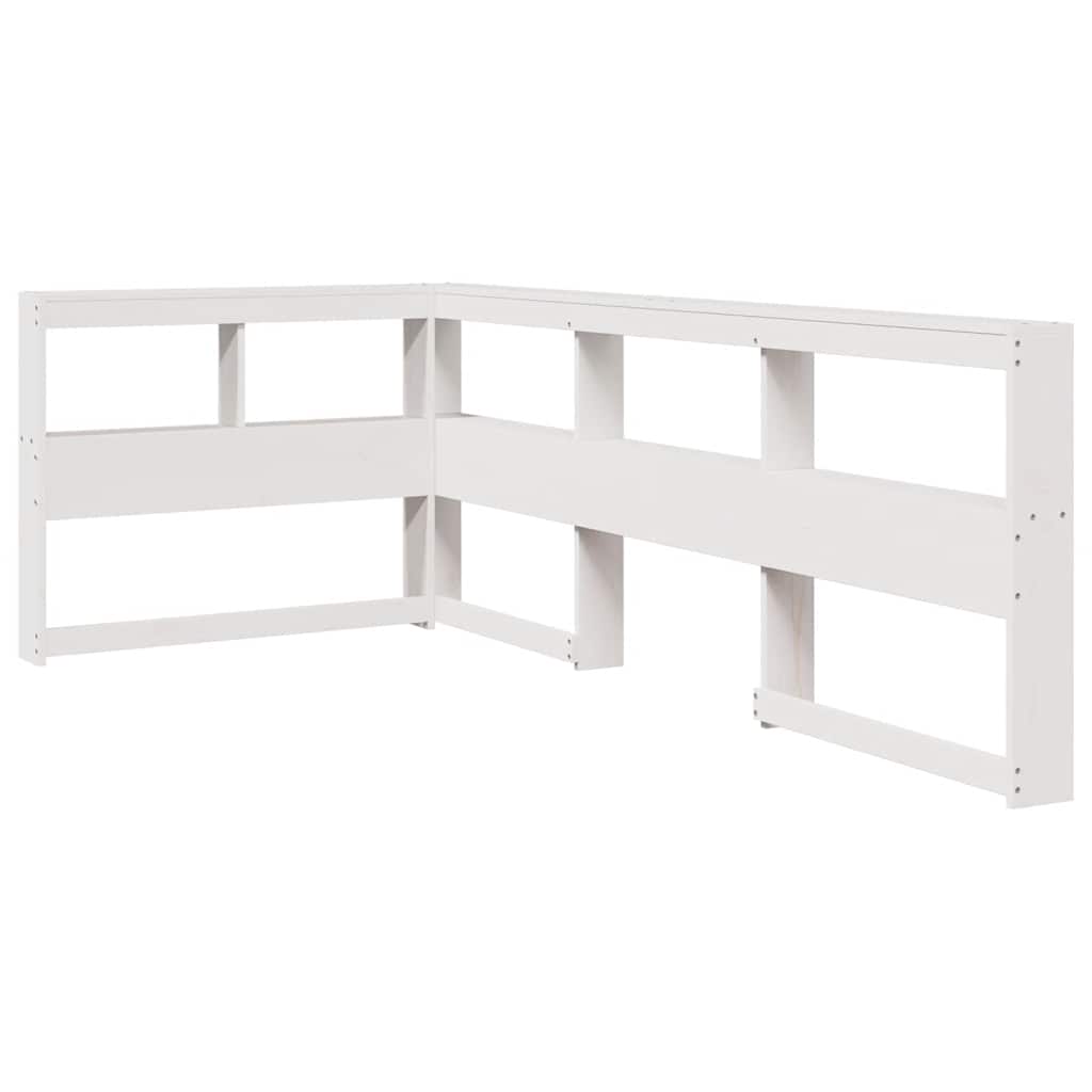 Bookcase Bed without Mattress White 75x190cm Solid Wood Pine