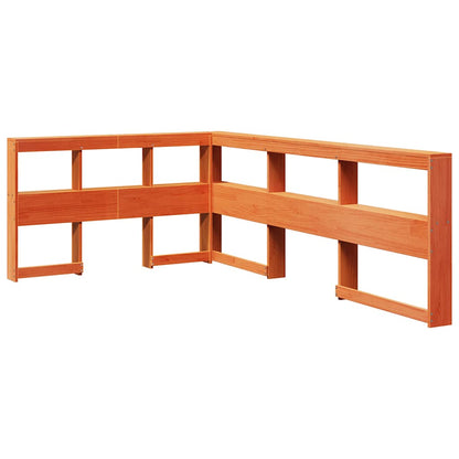 Bookcase Bed without Mattress Wax Brown 120x200cm Solid Wood Pine