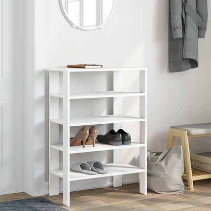 Shoe Rack White 61x32x87.5 cm Engineered Wood