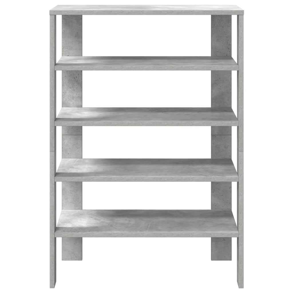 Shoe Rack Concrete Grey 61x32x87.5 cm Engineered Wood