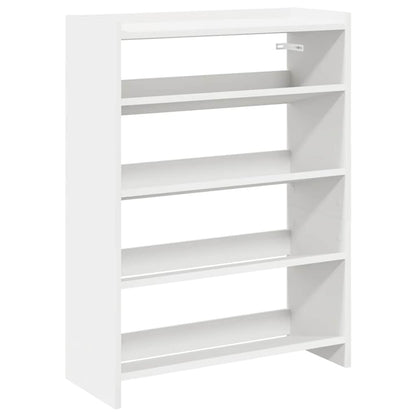 Shoe Rack White 60x25x81 cm Engineered Wood