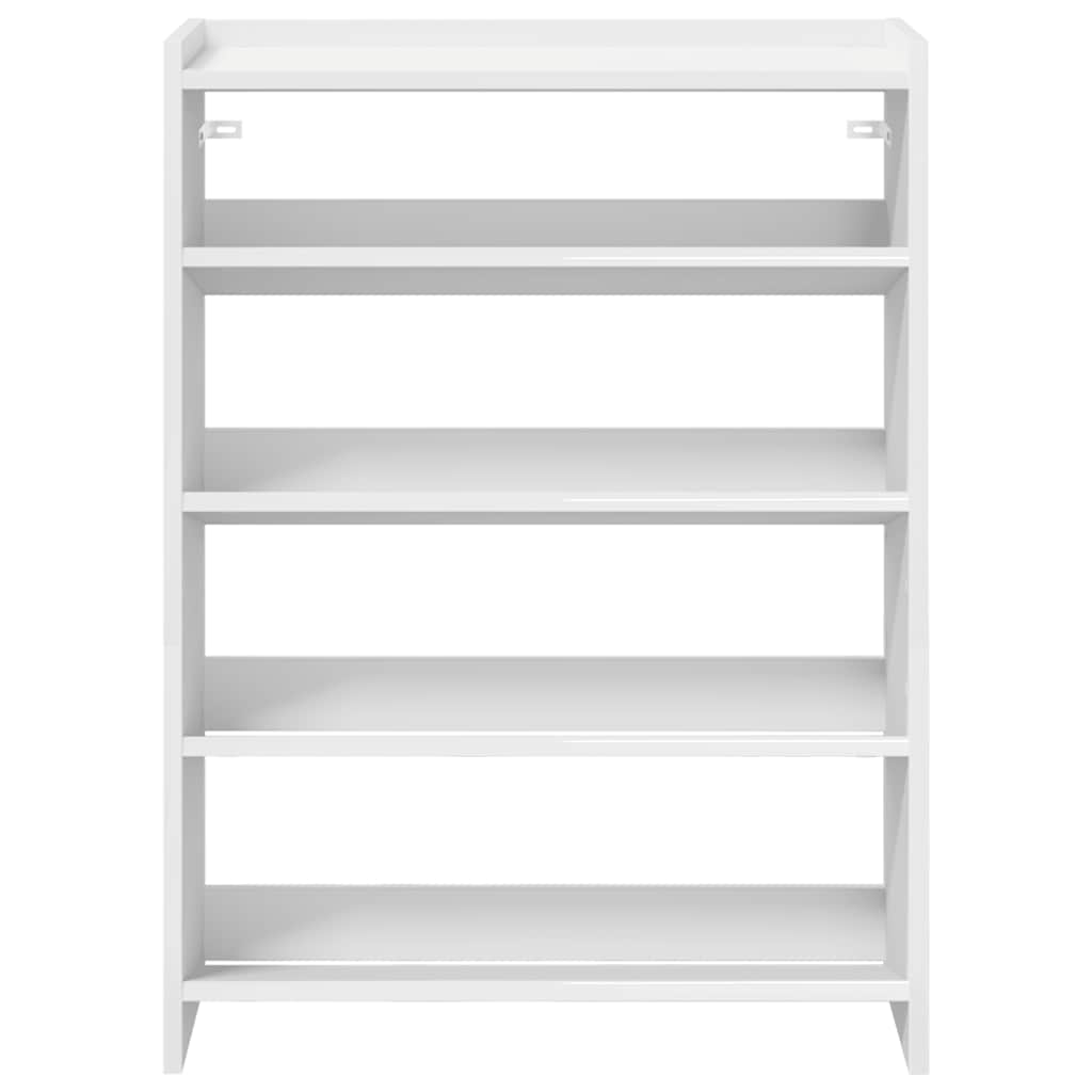 Shoe Rack White 60x25x81 cm Engineered Wood