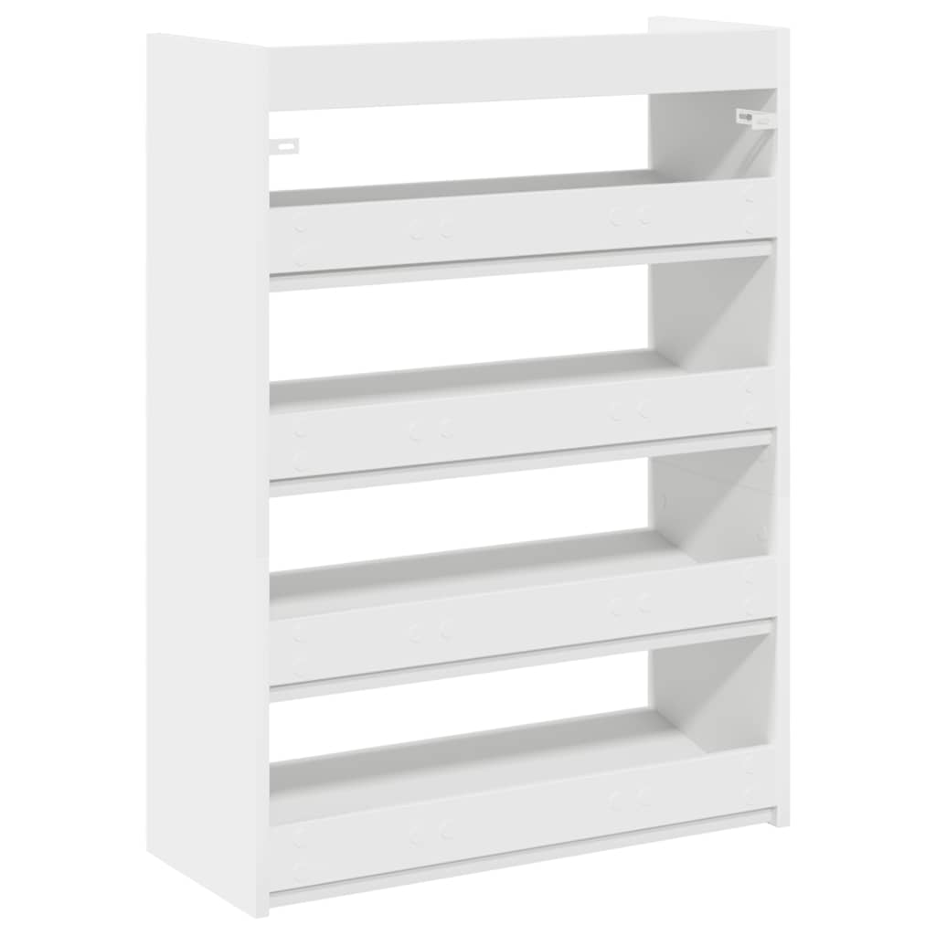 Shoe Rack White 60x25x81 cm Engineered Wood