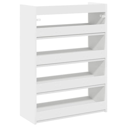 Shoe Rack White 60x25x81 cm Engineered Wood