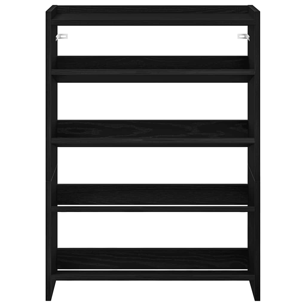 Shoe Rack Black 60x25x81 cm Engineered Wood