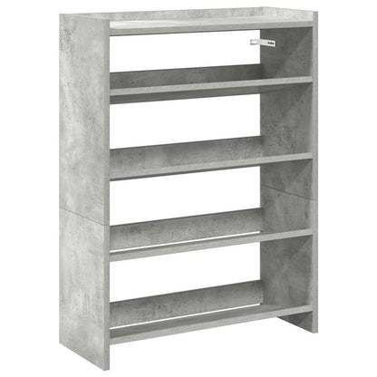 Shoe Rack Concrete Grey 60x25x81 cm Engineered Wood