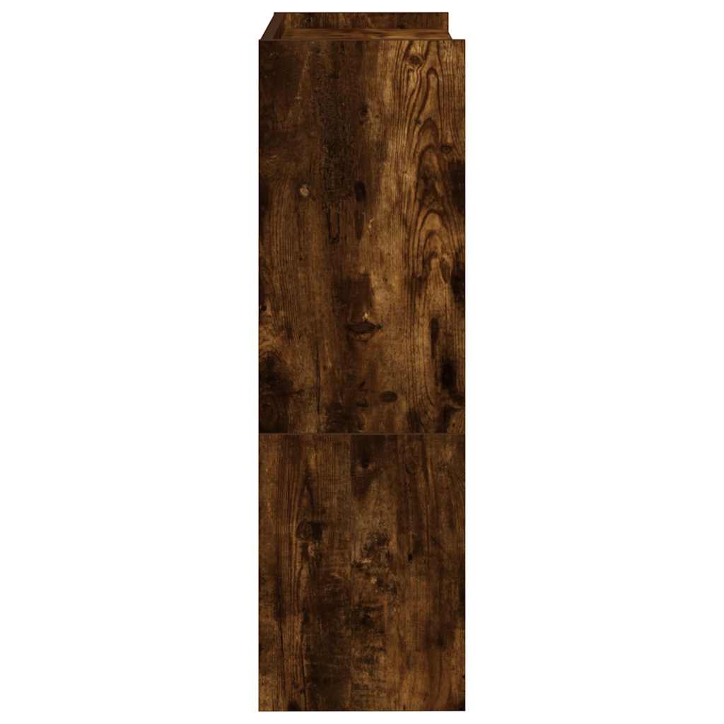 Shoe Rack Smoked Oak 60x25x81 cm Engineered Wood