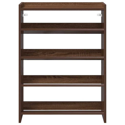 Shoe Rack Brown Oak 60x25x81 cm Engineered Wood