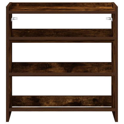 Shoe Rack Smoked Oak 60x25x62 cm Engineered Wood