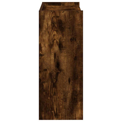 Shoe Rack Smoked Oak 60x25x62 cm Engineered Wood
