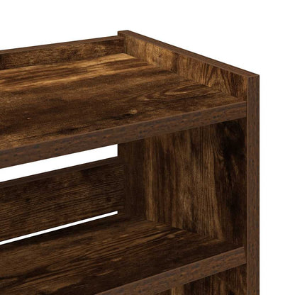 Shoe Rack Smoked Oak 60x25x62 cm Engineered Wood