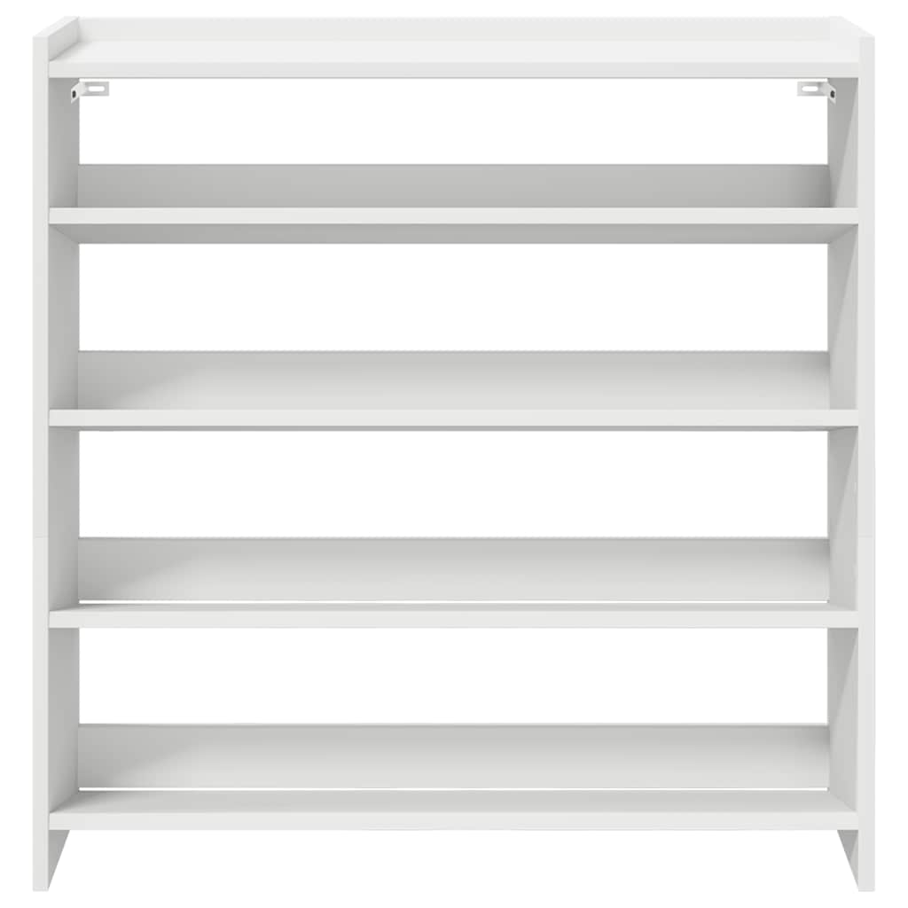 Shoe Rack White 80x25x81 cm Engineered Wood