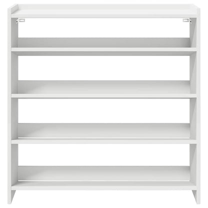 Shoe Rack White 80x25x81 cm Engineered Wood
