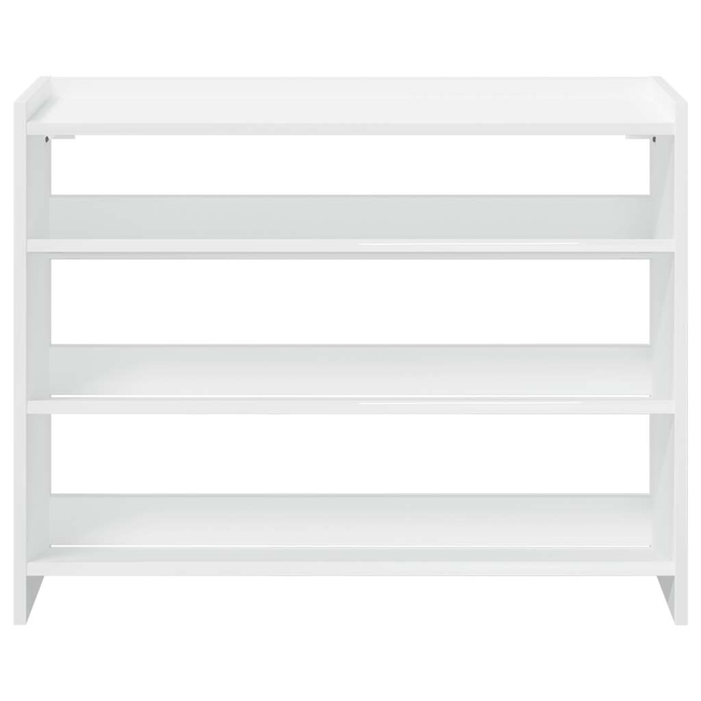 Shoe Rack White 80x25x62 cm Engineered Wood