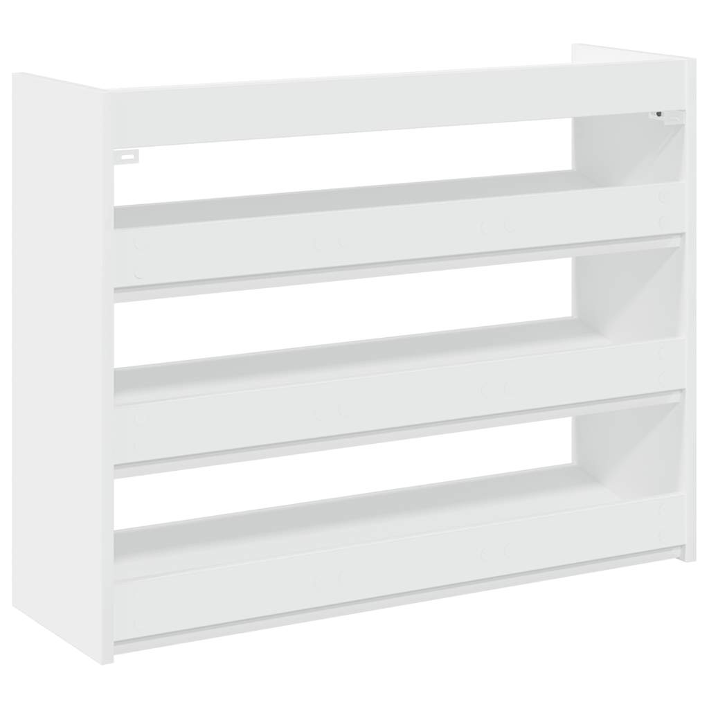 Shoe Rack White 80x25x62 cm Engineered Wood