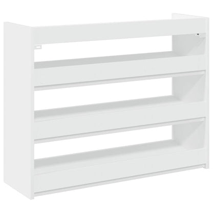 Shoe Rack White 80x25x62 cm Engineered Wood