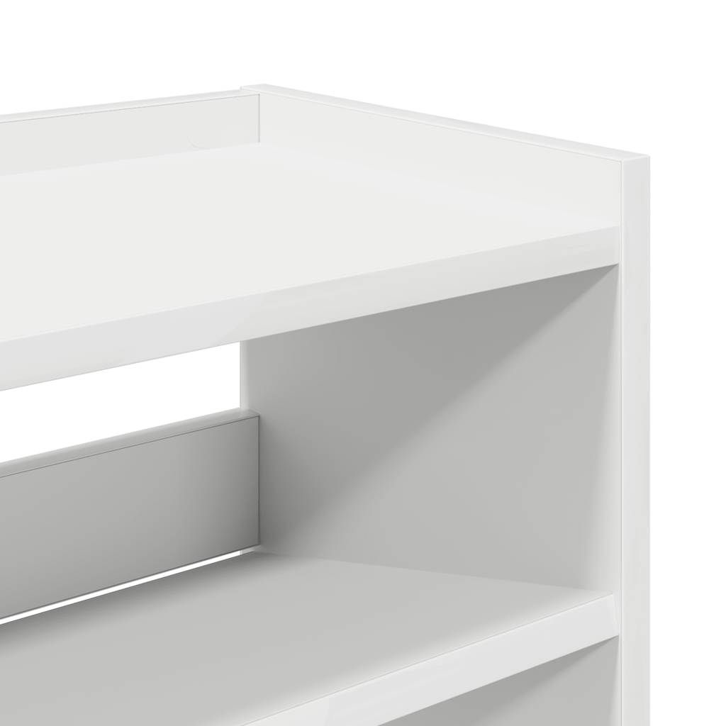 Shoe Rack White 80x25x62 cm Engineered Wood