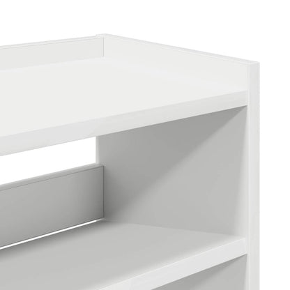 Shoe Rack White 80x25x62 cm Engineered Wood