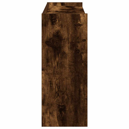 Shoe Rack Smoked Oak 80x25x62 cm Engineered Wood