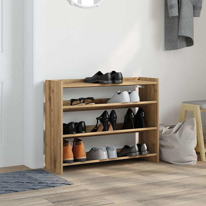 Shoe Rack Artisan Oak 80x25x62 cm Engineered Wood