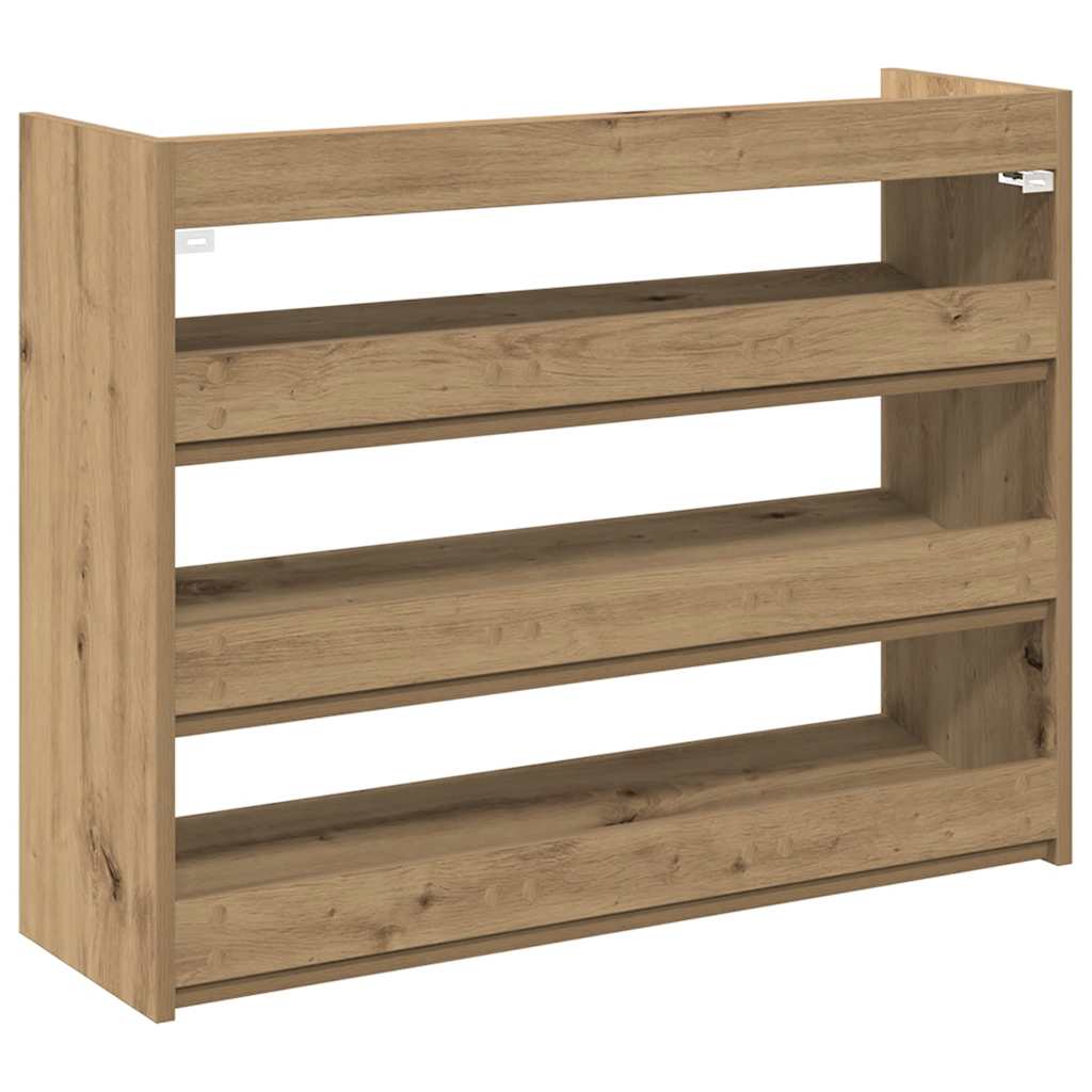 Shoe Rack Artisan Oak 80x25x62 cm Engineered Wood