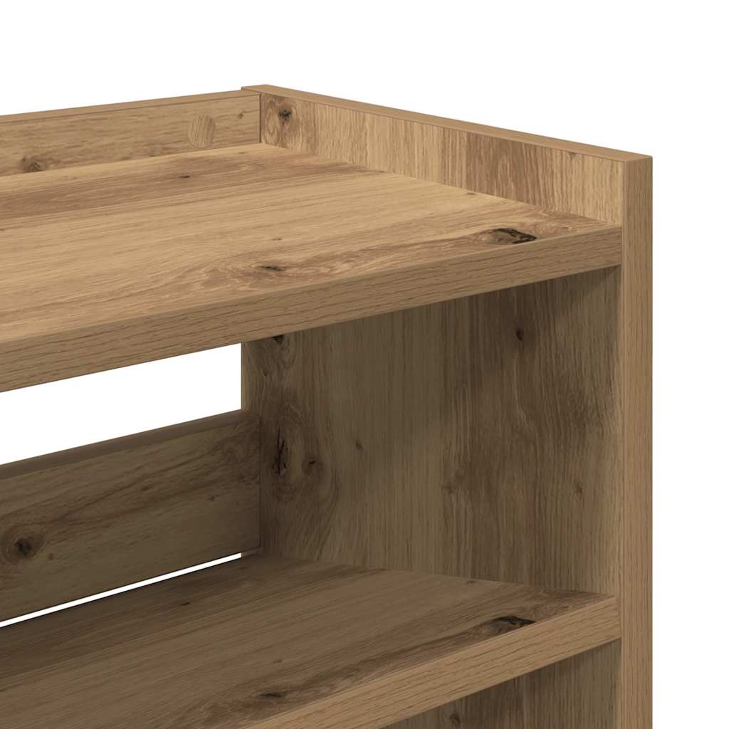 Shoe Rack Artisan Oak 80x25x62 cm Engineered Wood